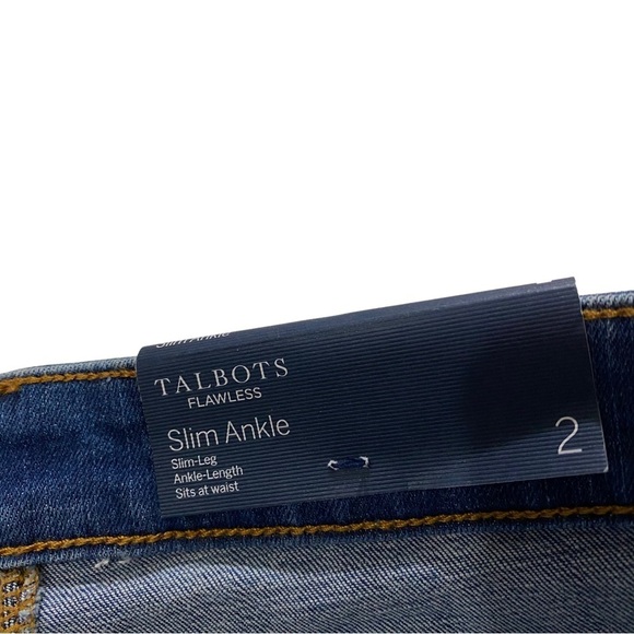 Talbots Classics Flawless Slim Ankle Medium Wash Jeans Sz 2 x28 Slim Denim NWT - Picture 5 of 14